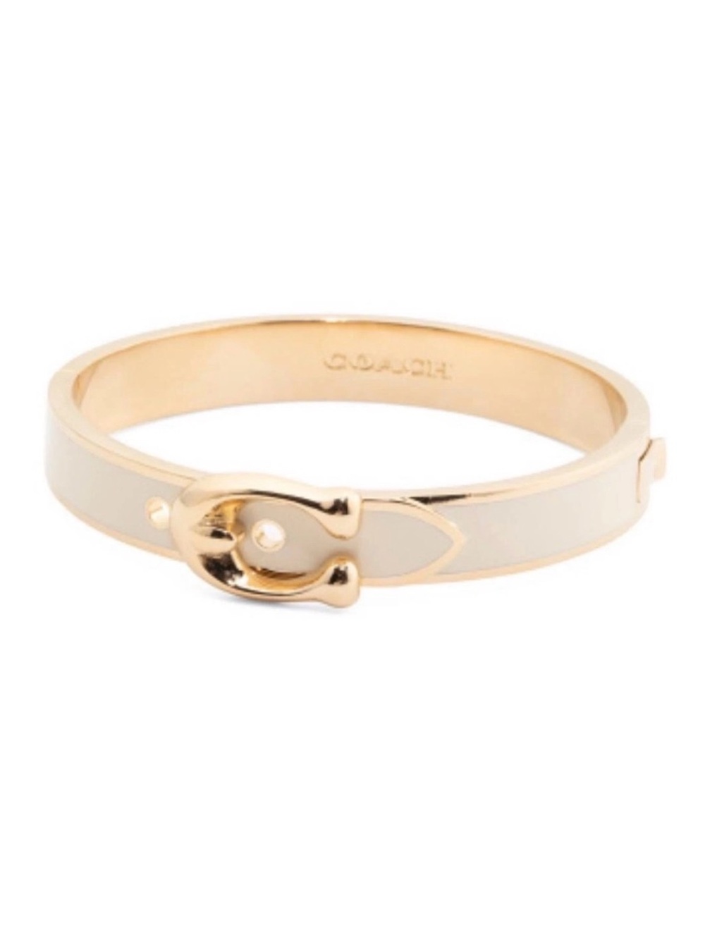 Coach gold and cream bangle bracelet